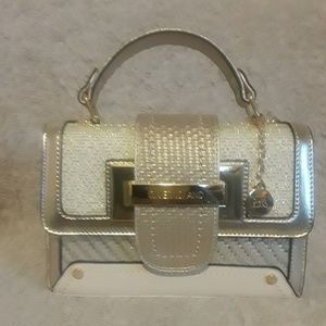 RIVER ISLAND Metallic Satchel Bag